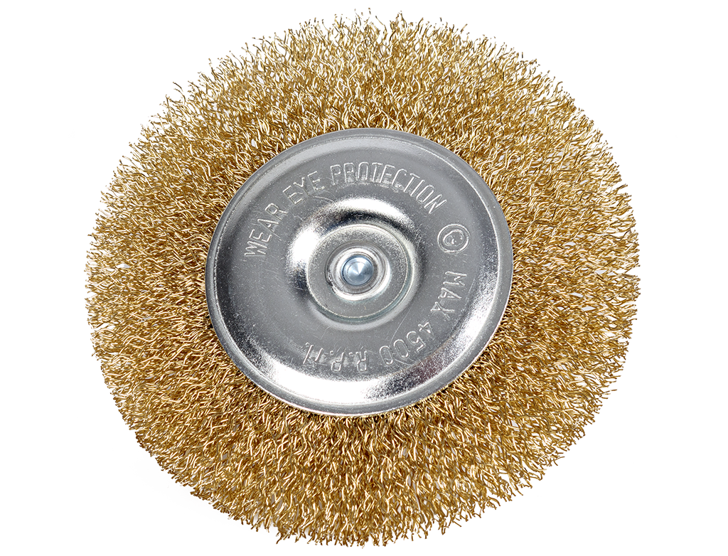 Szczotka druciana płaska na wiertarkę NTools 100P | trzpień hex 1/4 | d100