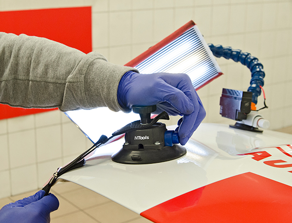 NTools UPW - Uchwyt przyssawkowy z wieszakiem do prac na karoserii pojazdów | 120 mm