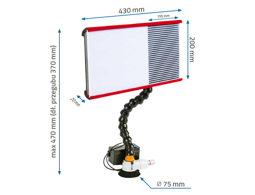 NTools LC 420 - Lampa cieniowa z przyssawką | 6-cio ledowa