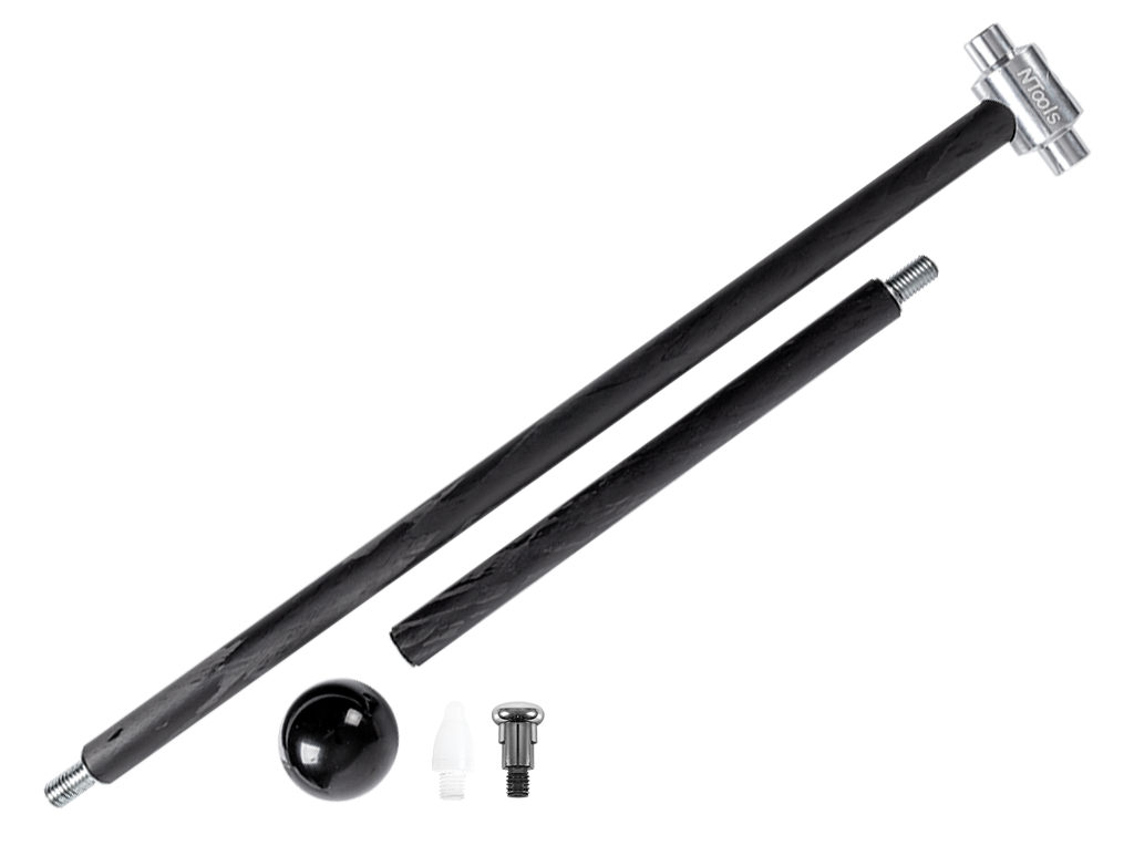 NTools PDR Carbon Hammer - Młotek do blendowania z wymiennymi końcówkami i przedłużką
