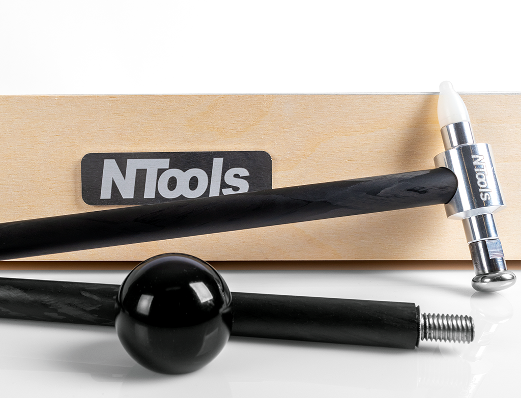 NTools PDR Carbon Hammer - Młotek do blendowania z wymiennymi końcówkami i przedłużką