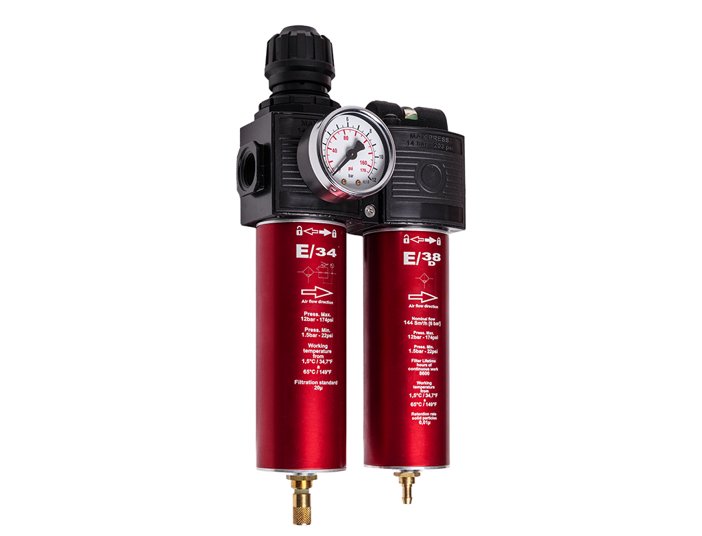 APP E32 A - Kabinowy blok filtracyjny z regulatorem, manometrem i separatorem oleju | | 1/2"