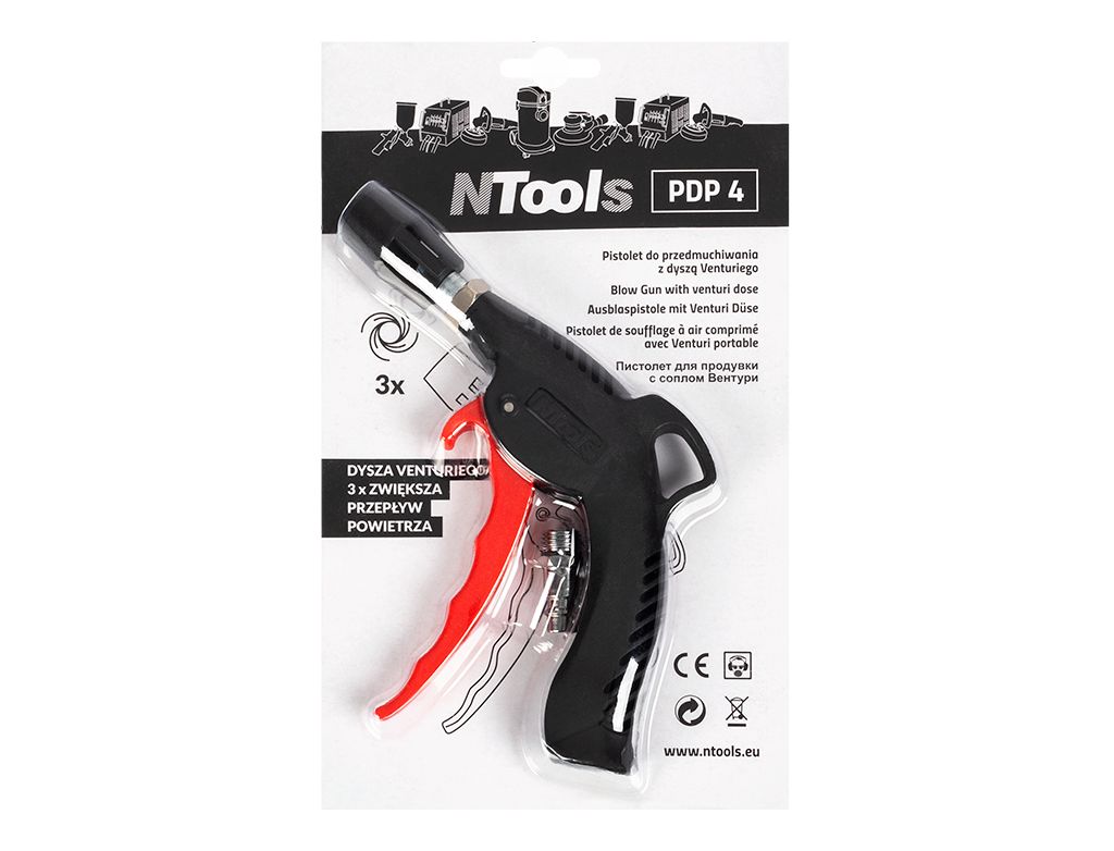 NTools PDP 4 - Pistolet do przedmuchiwania z dyszą Venturiego