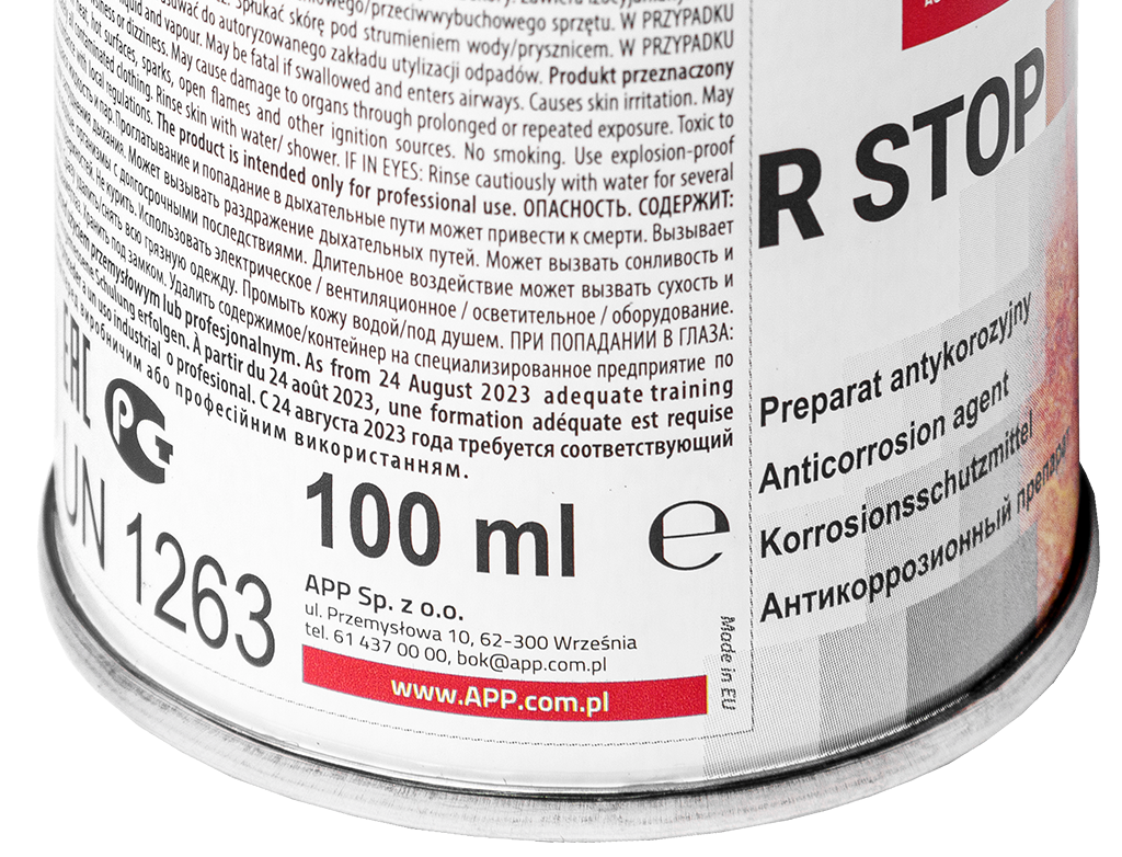 Neutralizator rdzy APP R STOP | 100ml